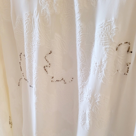 Soft Surroundings Lace Trimmed Flowy Summer Skirt White Size Large Petite - Picture 4 of 7